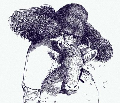 LE TARMAC theater (2014) illustration for a flyer