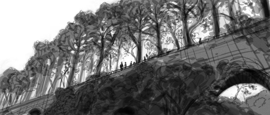 SUR LE PONT animadoc by Sam & Fred Guillaume - Concept Art Rough