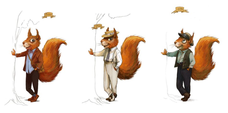 SWEDBANK Under The Oak Tree - color -- Aardman (character design and drawing by Félicie Haymoz)